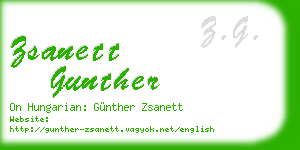 zsanett gunther business card